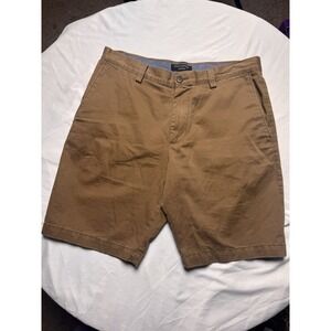 Banana Republic Men's Aiden Short Tan Chino Flat Front Shorts Size 32